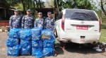 धनकुटामा सशस्त्र प्रहरीलाई छलेर भागेको कार दुर्घटना, ४२१ किलो गाँजा बरामद 