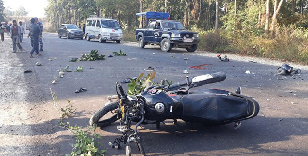 सुनसरीमा मोटरसाइकल दुर्घटना, धरानमा उपचारका क्रममा तीनजनाको मृत्यु
