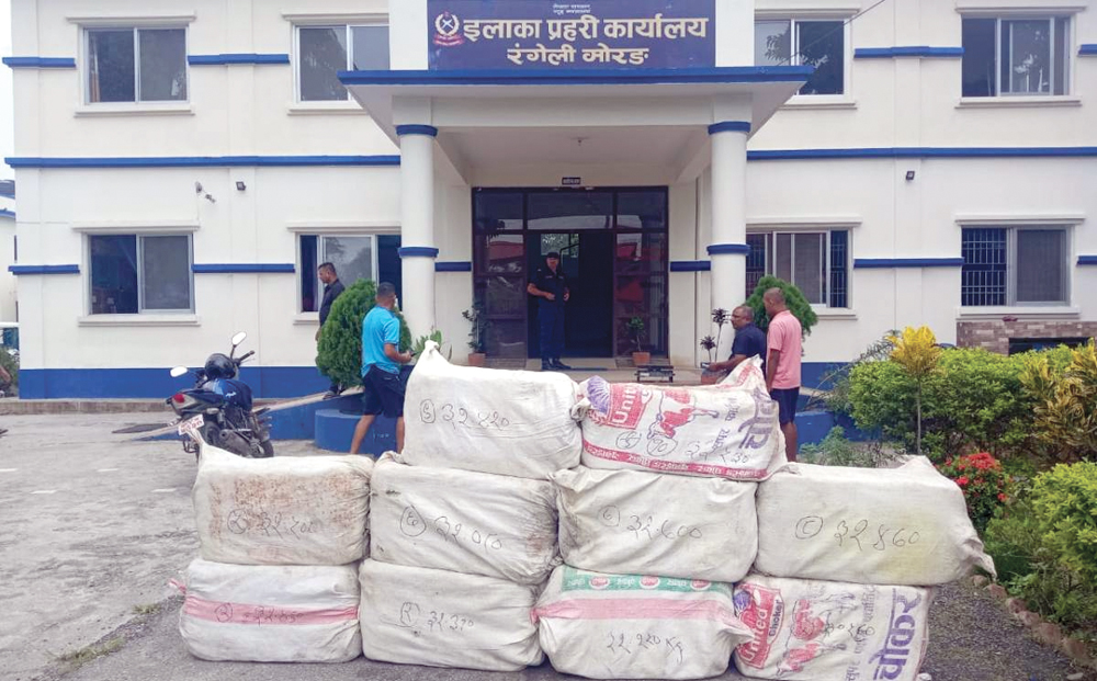 ३२३ किलो गाँजा बरामद